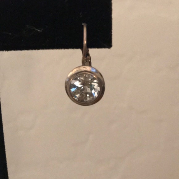 Joseph Esposito Sterling and CZ Bezel Set Earrings - Picture 3 of 7